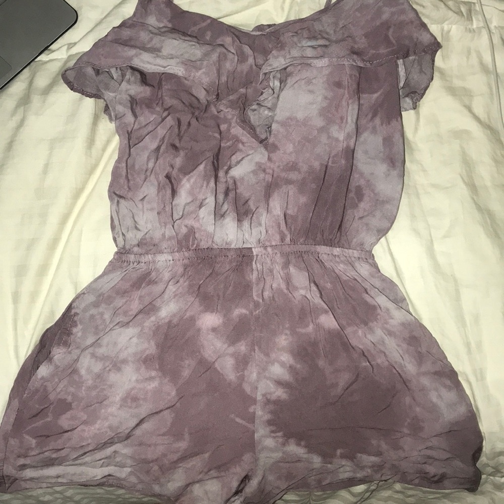 tie dye purple romper